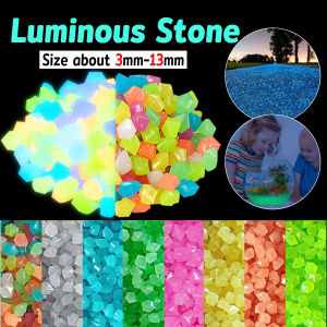 Jozoo 3-13mm Luminous Sand Stone Glow In Dark Home Pebbles Stone Path Outdoor Yard Fish Tank Decorations