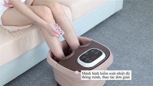 Máy ngâm chân mát xa chân máy mát xa điện máy massage hiệu KAIMEIDI mát xa bàn chân tự động thêm nhiệt