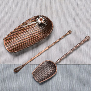 HuaMing Alloy Tea Set Creative Personalized Accessories Gongfu Tea Tools Tea Spoon Tea Harp Vintage Style Restaurant Supplies