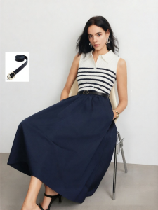 Vero Moda | Đầm Voan Không Tay Mới Mùa Hè Có Dây Đai Kẻ Sọc