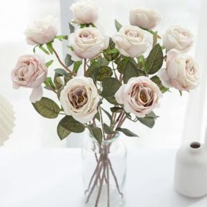 Artificial flowers silk rose home vase hot selling decoration outdoor garden Valentines Day wedding bride DIY photography props