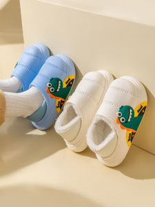 Cotton Slippers for Children: Winter Indoor Home Use & Anti-Slip Rubber Bottom