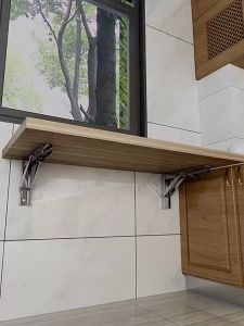 Bản lề gập thông minh đa năng Giá đỡ kệ treo tường gấp gọn eke sắt pát đỡ kệ gỗ decor nội thất thông minh