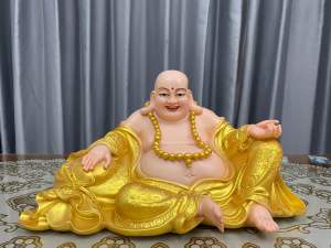 Tượng Phật Di Lặc cao 23cm rộng 40cm