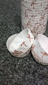 SI 200pcs/Paper Cup Roti Oval & Bulat Kincir/Kertas Alas Kue/capcake laminasi