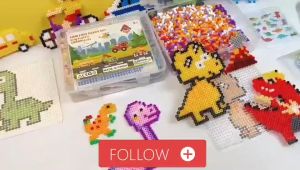 【MY STOCK】Fuse Beads Kit 24 Colors 5mm Fuse Beads Set With Pegboards Ironing Papers And Accessories DIY Craft Kits For Kids Arts And Crafts Gifts For Girls & Boys