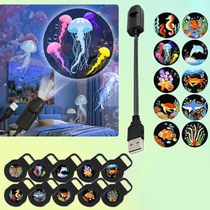 LED Projection Light USB LED Projector LED USB Ocean Life LED Projection Lamp LED Projector With 10 Patterns