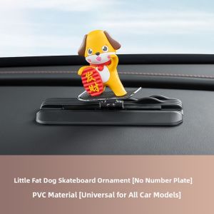 HELLOLEIBOO | Creative Car Interior Decoration Parking Number Plate Slide Cartoon Dashboard Car Decal Sticker Stress Relief Gravity Toy