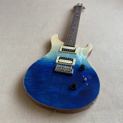 PRS Electric Guitar Paul Reed Smith Custom 24 Blue Gradient Flame Maple Top Tremolo Bridge Professional Guitar