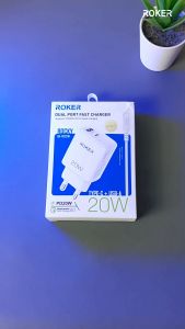 ROKER CHARGER ROCKY POWER DELIVERY 20W FAST CHARGING BONUS KABEL C TO C