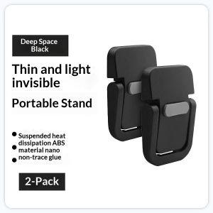 Foldable Invisible Laptop Stand - Ultra-Thin Heightening Cooling Computer Support with Three-Level Adjustment
