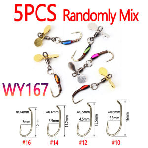 5pcs Natural Insect Lures Bait Fly Hooks Flies Fly Fishing Propeller Sequins Fishhook Trout Epoxy Nymph Midge Fly Fishing Lure