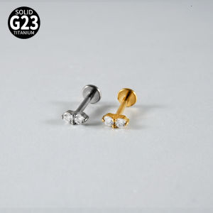 1PC G23 Titanium Labret Lip Stud 16G Various Internal Thread Zircon Tragus Helix Conch Flat Rook Earrings Body Piercing Jewelry