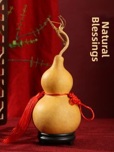 FUGUANGPUZHAO | Natural Gourd Decorative Craft Car Home Ornament