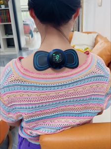 เครื่องนวดคอ 8 โหมด EMS บรรเทาอาการปวดกล้ามเนื้อ แบบพกพา แผ่นนวดไฟฟ้า แผ่นนวดคอไฟฟ้า