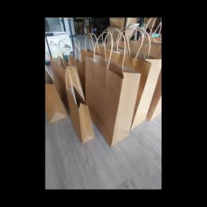 [HCM] 25 Chiếc túi giấy kraft có quai đựng quà nhiều kích thước túi măng đựng thực phẩm -TyHome