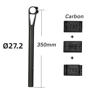 Cọc Yên Xe Đạp Elitaone Master Series Sợi Carbon 27.2mm MTB Road Bike Độ Lệch 5mm 350/400 Kèm Ray Oval 7x9mm Nửa Vỏ