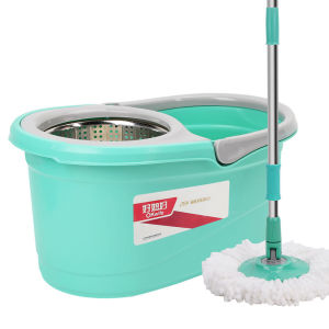 Okaywife Mop with Bucket Rotate For Home Bean Bag Hand Wash-Free Water Mop Rotating Barrel Dehydration Cleaning Mop