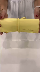 Comelnya PU Leather Makeup Brush Bag Tie Rope Design Simple Classic Style Beg Berus Alat Solek Gaya Ringkas Klasik