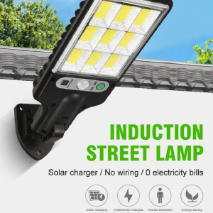 Solar powered outdoor courtyard lights road human body sensing integrated LCOB household solar street lights wall lights