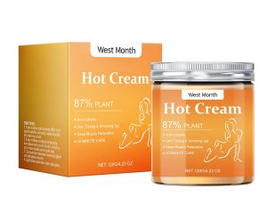 West Month Hot Cream Massage Gel - Natural and 87% Organic Anti Cellulite Slimming Lotion Fat Burning Massage Weight Loss Cream 120g