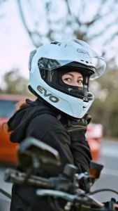 EVO HELMET GX-1 Plain Dual Visor Full Face Helmet with Free Clear Lens
