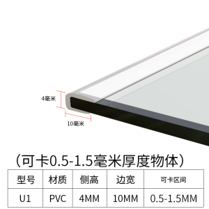 Transparent U-Shaped Anti-Collision Edge Protection Strip Eco-Friendly Glass Corner Guard Baby Proofing Safety Bumper Strip