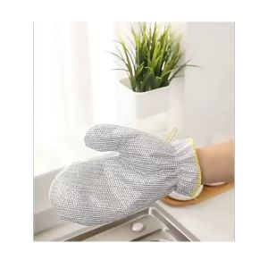 Set 1 Đôi Găng Tay Dây Thép Rửa Chén Chống Nước Bền Bỉ Cách Nhiệt Dày Dặn Dùng Cho Nhà Bếp Loại Bỏ Rỉ Sét Vết Bẩn-ESTLA