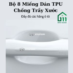 Bộ 8 Miếng Dán TPU Trong Suốt Chống Trầy Cho Tay Nắm Cửa và hõm Xe Hơi