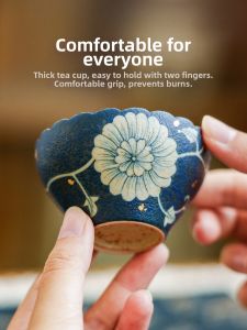 JISU | Hand-painted Lotus and Peony Tea Cup