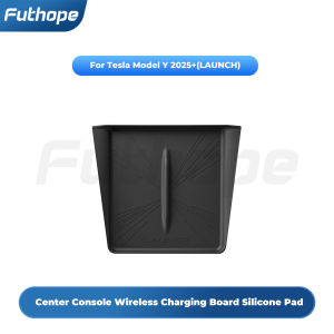 Futhope Silicone Wireless Charging Pad for Tesla Model Y Juniper Launch Anti fouling dustproof Decoration Charging Mat
