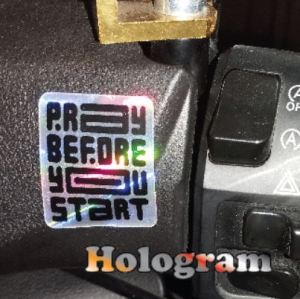 Pray Before You Start: A Hologram Sticker Guide