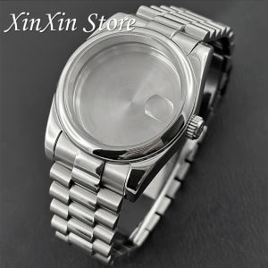 SKX Mod Parts 36mm/40mm Presidential Bracelet Sapphire Glass Watch Case Fit For NH34 NH35 NH36 NH38 4R35 Movement S Crown Case