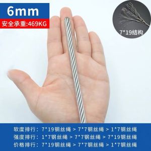 304 Stainless Steel Wire Rope Multi-Strand Soft Wire Clothes Hanger Accessories Clothesline