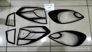 Paket Garnish Cover Lampu Depan Belakang Hitam Doff Mobilio 2014-2016