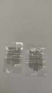 12Pcs Side Hole Blind Sewing Needles Stainless Steel Elderly Needles Hand Sewing Stitching Pin DIY Home Self Threading Needle