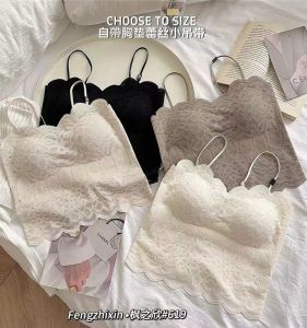 Áo Vest Ren Không Dây Cạp Giữa Thu Đông 2024 Áo Vest Không Dây Cạp Giữa Dài Vừa Phải Pure Desire Spring Summer New Style