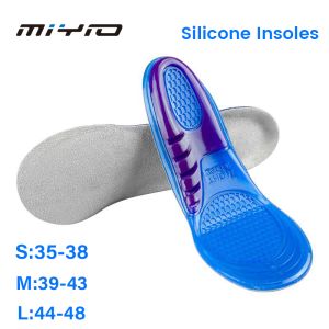 MIYIO 1 Pair Silicone Gel Insoles Shock Absorption Soft Breathable Shoe Pad Free Cutting Orthotic Arch Support Shoe Pad