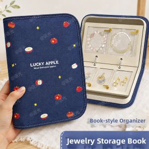 YUGUANG | Anti-Oxidation Portable Jewelry Storage Organizer Book Velvet with Zipper