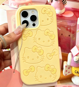 Sanrio | Cute Candy Color Full Screen Sanrio Hello Kitty Case For iphone 17 16 15 14 Pro Max 17Pro Matte Shockproof Silicone Soft Cover