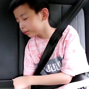 Car Sleeping Pillow Headrest Pillow Throw Car Neck Head Support Pad Protect Side Detachable Washable Cotton