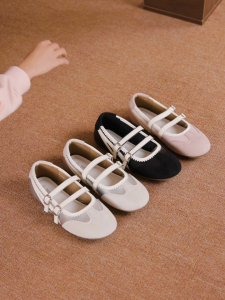 YOTO Women Double Buckle Strap Mary Jane Flats Vintage Balletcore Soft Casual Daily Walking Shoes