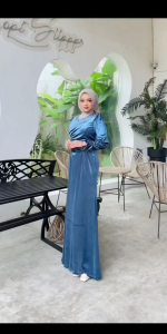 iMALVA gamis mermaid Payet kristal BLUDRU mewah utk pesta kondangan lamaran bridesmaid prewedding