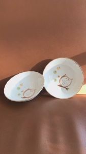 [Hàng Hiếm Nhật 100% New] 01 Tô Mini Vẽ Tay Cú Siêu Xinh