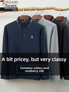 TUCANO | Silk Polo Shirt For Middle-aged And Elderly Men Business Casual