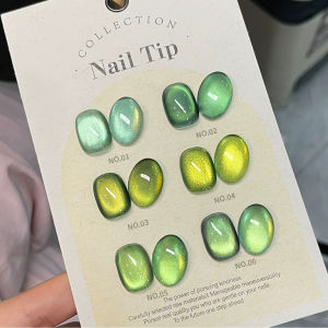 1-6pcs 15ml Autumn Nail Yellow Green Cat Eye Gel Nail Polish UV LED Curing Holiday Womens Gift Nail Art Daily Supplies DIY