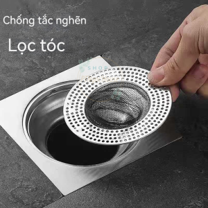 Lưới Lọc Rác Nhà Tắm Lọc Rác Bồn Rửa Chén Chặn Tóc Thức Ăn Chống Tắc Nghẽn Bằng Thép Không Gỉ