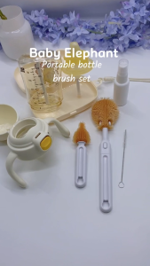 Botol Susu Berus 6PCS Portable Baby Bottle Brush Set Silicone Nipple Straw Cleaner Travel Cleaning Kit 6pcs