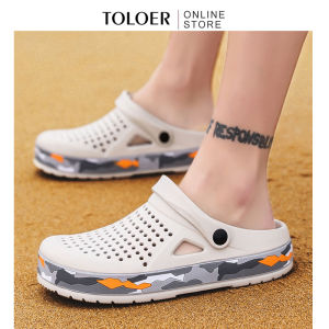 READY! COD! Sepatu Sandal Pria Kasual bahan Karet Ringan dan Nyaman Sandal Selop Pria Karet Luar ruangan yang tahan air dan bernapas Sandal kodok dewasa pria