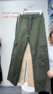 Eyouth 10165 Women Straight-Leg Drawstring Cargo Pants